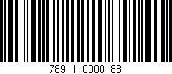 Código de barras (EAN, GTIN, SKU, ISBN): '7891110000188'