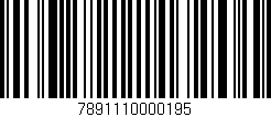 Código de barras (EAN, GTIN, SKU, ISBN): '7891110000195'