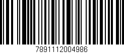 Código de barras (EAN, GTIN, SKU, ISBN): '7891112004986'