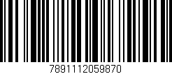 Código de barras (EAN, GTIN, SKU, ISBN): '7891112059870'