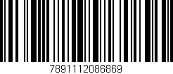 Código de barras (EAN, GTIN, SKU, ISBN): '7891112086869'