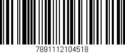 Código de barras (EAN, GTIN, SKU, ISBN): '7891112104518'
