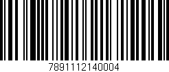 Código de barras (EAN, GTIN, SKU, ISBN): '7891112140004'