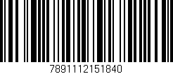 Código de barras (EAN, GTIN, SKU, ISBN): '7891112151840'