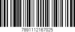 Código de barras (EAN, GTIN, SKU, ISBN): '7891112167025'