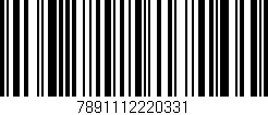 Código de barras (EAN, GTIN, SKU, ISBN): '7891112220331'
