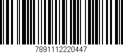 Código de barras (EAN, GTIN, SKU, ISBN): '7891112220447'