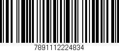 Código de barras (EAN, GTIN, SKU, ISBN): '7891112224834'