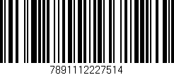 Código de barras (EAN, GTIN, SKU, ISBN): '7891112227514'