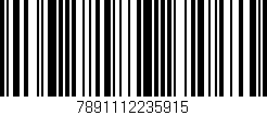 Código de barras (EAN, GTIN, SKU, ISBN): '7891112235915'