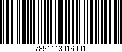 Código de barras (EAN, GTIN, SKU, ISBN): '7891113016001'