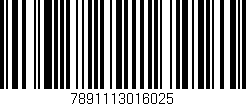 Código de barras (EAN, GTIN, SKU, ISBN): '7891113016025'