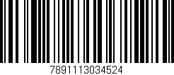 Código de barras (EAN, GTIN, SKU, ISBN): '7891113034524'