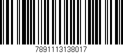 Código de barras (EAN, GTIN, SKU, ISBN): '7891113138017'