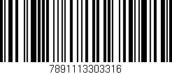 Código de barras (EAN, GTIN, SKU, ISBN): '7891113303316'