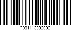 Código de barras (EAN, GTIN, SKU, ISBN): '7891113332002'