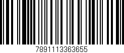 Código de barras (EAN, GTIN, SKU, ISBN): '7891113363655'