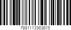 Código de barras (EAN, GTIN, SKU, ISBN): '7891113363815'
