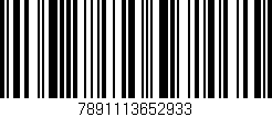 Código de barras (EAN, GTIN, SKU, ISBN): '7891113652933'