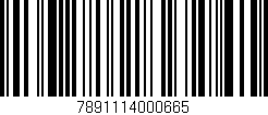 Código de barras (EAN, GTIN, SKU, ISBN): '7891114000665'