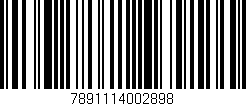 Código de barras (EAN, GTIN, SKU, ISBN): '7891114002898'
