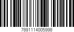 Código de barras (EAN, GTIN, SKU, ISBN): '7891114005998'