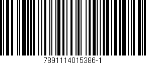 Código de barras (EAN, GTIN, SKU, ISBN): '7891114015386-1'
