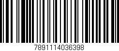 Código de barras (EAN, GTIN, SKU, ISBN): '7891114036398'
