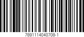Código de barras (EAN, GTIN, SKU, ISBN): '7891114040708-1'