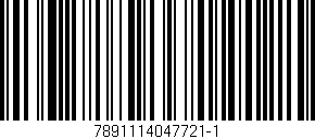 Código de barras (EAN, GTIN, SKU, ISBN): '7891114047721-1'