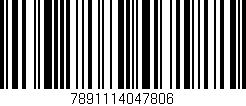 Código de barras (EAN, GTIN, SKU, ISBN): '7891114047806'