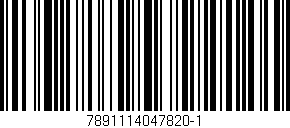 Código de barras (EAN, GTIN, SKU, ISBN): '7891114047820-1'