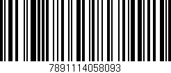 Código de barras (EAN, GTIN, SKU, ISBN): '7891114058093'