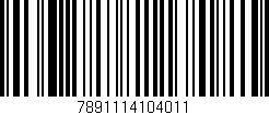 Código de barras (EAN, GTIN, SKU, ISBN): '7891114104011'