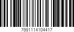 Código de barras (EAN, GTIN, SKU, ISBN): '7891114104417'