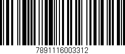 Código de barras (EAN, GTIN, SKU, ISBN): '7891116003312'