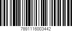 Código de barras (EAN, GTIN, SKU, ISBN): '7891116003442'