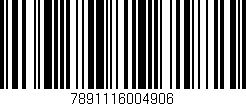 Código de barras (EAN, GTIN, SKU, ISBN): '7891116004906'