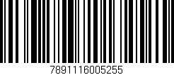 Código de barras (EAN, GTIN, SKU, ISBN): '7891116005255'