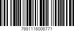 Código de barras (EAN, GTIN, SKU, ISBN): '7891116006771'