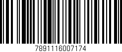 Código de barras (EAN, GTIN, SKU, ISBN): '7891116007174'