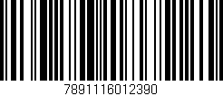 Código de barras (EAN, GTIN, SKU, ISBN): '7891116012390'