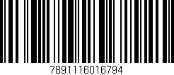 Código de barras (EAN, GTIN, SKU, ISBN): '7891116016794'