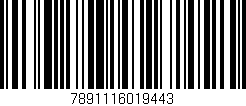Código de barras (EAN, GTIN, SKU, ISBN): '7891116019443'