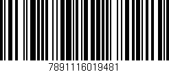 Código de barras (EAN, GTIN, SKU, ISBN): '7891116019481'