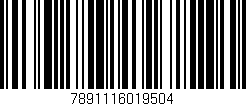 Código de barras (EAN, GTIN, SKU, ISBN): '7891116019504'