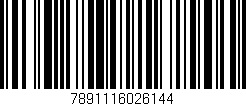 Código de barras (EAN, GTIN, SKU, ISBN): '7891116026144'