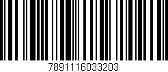 Código de barras (EAN, GTIN, SKU, ISBN): '7891116033203'
