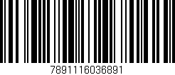 Código de barras (EAN, GTIN, SKU, ISBN): '7891116036891'