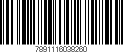 Código de barras (EAN, GTIN, SKU, ISBN): '7891116038260'